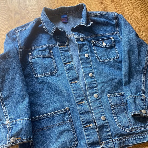 Oversized Vintage Denim Jean Jacket - Picture 2 of 5